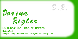 dorina rigler business card